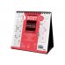 Finocam Neutro Calendario de Sobremesa - Anual 2027 - Mes Vista - Formato S - 190x190mm - Espiral Doble - Papel de 150g/m2 - Espacio para Escribir - Color Rojo y Blanco