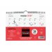 Finocam Neutro Calendario de Pared - 16 Meses - Mes Vista - Formato S - 210x150mm - Espiral Doble Metalica - Papel de 120g/m2 - Listado de Festivos - Color Rojo/Blanco