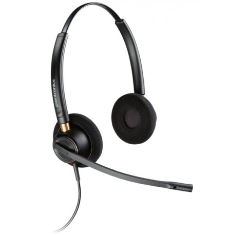 HP Poly EncorePro 520 Auriculares con Microfono - Conexion QD - Cancelacion de Ruido - Almohadillas Acolchadas - Color Negro