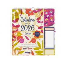Finocam Talkual Calendario de Pared - Anual 2026 - Anilla Portaboligrafo - 300x11x335mm - Espacio para Escribir - Color Surtidos