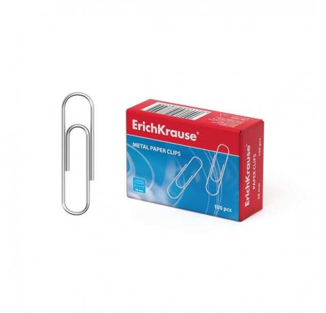 Erichkrause Clips Metalicos de Zinc - 28mm - Alta Resistencia y Durabilidad - Resistente a La Corrosion - sin Manchas ni Arañazos - Color Plateado
