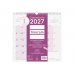 Finocam Chic Calendario de Pared - Anual 2027 - Mes Vista - 300x300mm - Espiral Doble - Papel de 120g/m2 - Espacio para Escribir - Color Morado