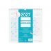 Finocam Chic Calendario de Pared - Anual 2027 - Mes Vista - 300x300mm - Espiral Doble - Papel de 120g/m2 - Espacio para Escribir - Color Turquesa