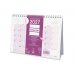 Finocam Trendy Chic Calendario de Sobremesa - Anual 2027 - Mes Vista - Formato S - 210x150mm - Espiral Doble - Papel de 120g/m2 - Espacio para Escribir - Color Morado