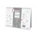 Finocam Trendy Chic Calendario de Sobremesa - Anual 2027 - Mes Vista - Formato S - 210x150mm - Espiral Doble - Papel de 120g/m2 - Espacio para Escribir - Color Blanco