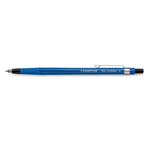Staedtler Mars Technico 788 Portaminas 2mm HB - Afilaminas Incorporado - Clip Metalico - Color Azul (10 uds)