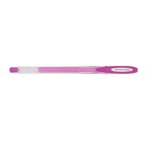 Uni-ball UM-120AC Signo Angelic Roller de Tinta Gel - Punta de Bola 0.7mm - Tinta Resistente al Agua y Luz - Escribe en Papel Negro y Blanco - Color Rosa (12 uds)