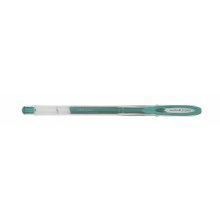 Uni-ball Signo Noble Metal UM-120NM Boligrafo de Tinta Gel - Punta de Bola 0.8mm - Tinta Resistente al Agua y Luz - Escribe en Papel Negro y Blanco - Color Verde (12 uds)