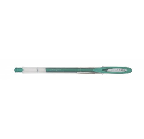 Uni-ball Signo Noble Metal UM-120NM Boligrafo de Tinta Gel - Punta de Bola 0.8mm - Tinta Resistente al Agua y Luz - Escribe en Papel Negro y Blanco - Color Verde (12 uds)