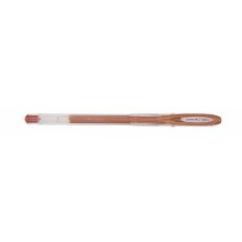 Uni-ball Signo Noble Metal UM-120NM Boligrafo de Tinta Gel - Punta de Bola 0.8mm - Tinta Pigmentada Resistente al Agua y Luz - Escribe en Papel Negro y Blanco - Color Bronce (12 uds)