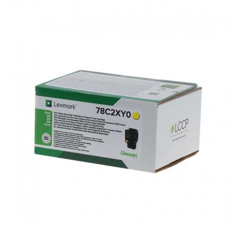 Lexmark CS421 / CS521 / CS622 / CX421 / CX522 / CX622 / CX625 Amarillo Cartucho de Toner Original - 78C2XY0 / 78C2XYE