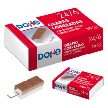 Dohe Caja de 1000 Grapas 24/6 Cobreadas