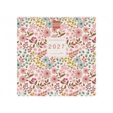 Finocam Moniquilla Calendario de Pared - Anual 2027 - Mes Vista - 300x300mm - Papel de 170g/m2 - Ilustraciones Surtidas - Espacio para Notas