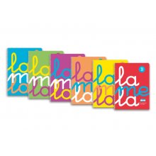 Lamela Pack de 6 Cuadernos de Espiral con 80 Hojas de 90g/m2 con Margen - Formato Folio - Pauta Cuadrovia de 3mm - Cubierta de Polipropileno Fluorescente - Papel Offset Blanco Extra - Colores Surtidos