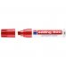 Edding 800 Rotulador Permanente - Punta Biselada - Trazo entre 4 y 12 mm. - Recargable - Secado Instantaneo - Color Rojo (5 uds)