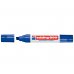 Edding 800 Rotulador Permanente - Punta Biselada - Trazo entre 4 y 12 mm. - Recargable - Secado Instantaneo - Color Azul (5 uds)
