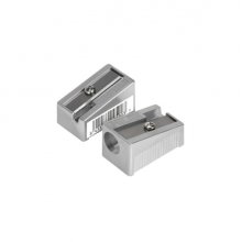 Milan Sacapuntas Triangular de 1 Orificio - Cuchilla de Acero al Carbono - Fabricado en Aluminio (20 uds)