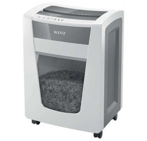 Leitz IQ Office PRO P6+ Destructora de Papel Inteligente y Silenciosa - 240 Min de Tiempo de Destruccion - Super Micro Corte - Nivel de Seguridad P6 - Color Blanco