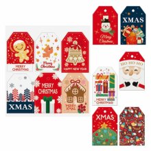 Dohe Navidad Pack de 48 Etiquetas para Regalos - Diseños Navidad - Tamaño 4,6x6,8cm - Troqueladas sobre Cartulina - Incluyen Cordon