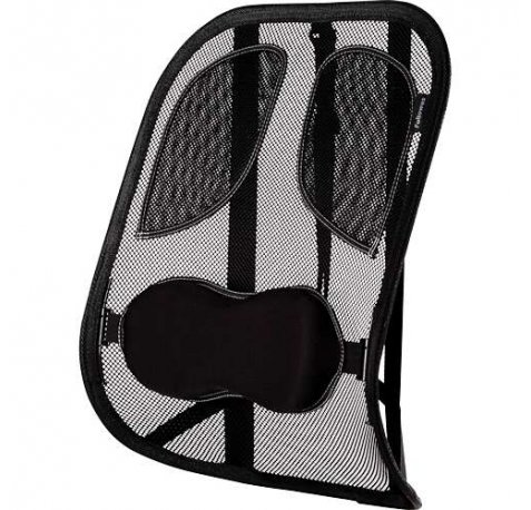 Fellowes Mesh Professional Series Suites Cojin Lumbar - Material de Malla - Sistema Triple Tensor - Color Grafito