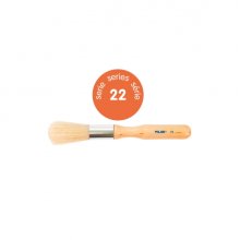 Milan 22 Pack de 3 Pinceles para Estarcido - Bolsa con Colgador - Pelo Largo - Mango Grueso - Color Madera Claro