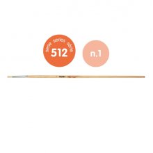Milan 512 Pack de 6 Pinceles Redondos para Oleo Numero 1 - Bolsa con Colgador - Cerda Natural - Color Madera Claro