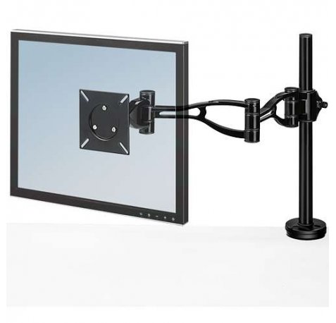 Fellowes Brazo para Monitor Individual - Ajustable en Altura - Regulable en Profundidad - Ajuste de Inclinacion - Peso Max 10kg