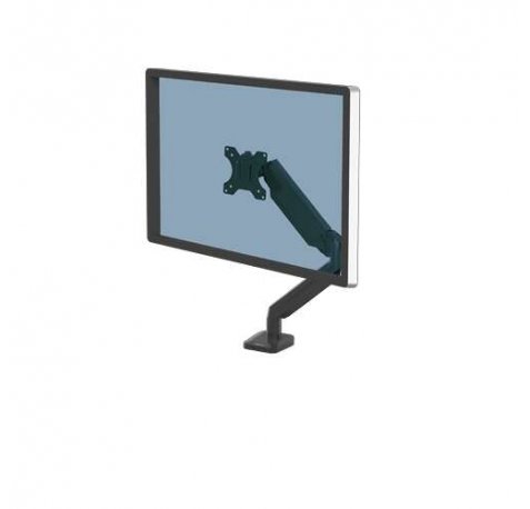 Fellowes Platinum Series Brazo para Monitor Individual - Ajustable con Muelle de Gas - 2 Puertos USB - Sistema de Gestion de Cables - Color Negro