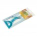 Faibo Pack de Reglas Escolares Irrompibles - Incluye Regla de 30cm, Escuadra de 25cm, Cartabon de 25cm y Semicirculo de 10cm - Presentacion en Bolsa Transparente - Color Azul Transparente