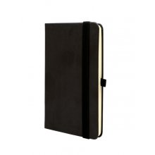 Finocam Class Cuaderno de Tapa Dura - 96 Hojas - 100x150mm - Papel Crema de 80g/m2 - Liso - Bolsillo Interior - Cierre con Goma - Hojas Microperforadas - Color Negro