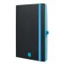 Finocam Modern Cuaderno de Tapa Ligera - 72 Hojas - Formato A5 - 148x210mm - Papel Crema de 80g/m2 - Liso - Bolsillo Interior - Cierre con Goma - Hojas Microperforadas - Color Negro