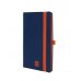 Finocam Modern Cuaderno de Tapa Ligera - 72 Hojas - 100x150mm - Papel Crema de 80g/m2 - Bolsillo Interior - Cierre con Goma - Hojas Microperforadas - Color Azul