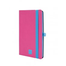 Finocam Modern Cuaderno de Tapa Ligera - 72 Hojas - 100x150mm - Papel Crema de 80g/m2 - Bolsillo Interior - Cierre con Goma - Hojas Microperforadas - Color Rosa