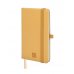 Finocam Nexo Cuaderno de Tapa Dura - 72 Hojas - 90x150mm - Papel Crema de 80g/m2 - Bolsillo Interior - Cierre con Goma - Portaboligrafo - Hojas Microperforadas - Color Camel