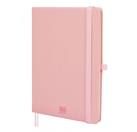 Finocam Nexo Cuaderno de Tapa Dura - 72 Hojas - Formato A5 - 148x210mm - Papel Crema de 80g/m2 - Bolsillo Interior - Cierre con Goma - Portaboligrafo - Hojas Microperforadas - Color Rosa