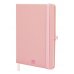 Finocam Nexo Cuaderno de Tapa Dura - 72 Hojas - Formato A5 - 148x210mm - Papel Crema de 80g/m2 - Bolsillo Interior - Cierre con Goma - Portaboligrafo - Hojas Microperforadas - Color Rosa