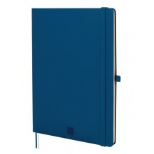 Finocam Nexo Cuaderno de Tapa Dura - 72 Hojas - Formato B5 - 176x250mm - Papel Crema de 80g/m2 - Bolsillo Interior - Cierre con Goma - Portaboligrafo - Hojas Microperforadas - Color Azul Marino