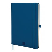 Finocam Nexo Cuaderno de Tapa Dura - 72 Hojas - Formato A5 - 148x210mm - Rayado Horizontal - Papel Crema de 80g/m2 - Bolsillo Interior - Portaboligrafo - Hojas Microperforadas - Color Azul Marino