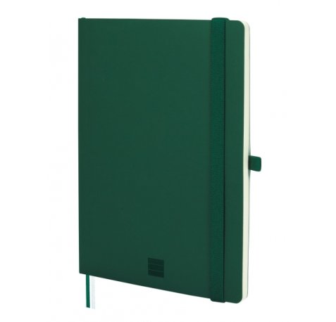 Finocam Nexo Cuaderno de Tapa Blanda - 72 Hojas - Formato A5 - 148x210mm - Papel Crema de 80g/m2 - Liso - Bolsillo Interior - Cierre con Goma - Hojas Microperforadas - Color Verde Oscuro