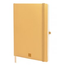 Finocam Nexo Cuaderno de Tapa Blanda - 72 Hojas - Formato B5 - 176x250mm - Papel Crema de 80g/m2 - Liso - Bolsillo Interior - Cierre con Goma - Hojas Microperforadas - Color Camel