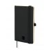 Finocam Nexo Cuaderno de Tapa Blanda - 72 Hojas - 90x150mm - Rayado Horizontal - Papel Crema de 80g/m2 - Bolsillo Interior - Cierre con Goma - Portaboligrafo - Hojas Microperforadas - Color Negro