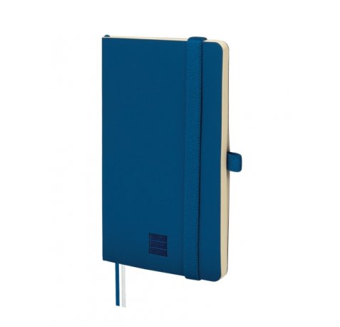 Finocam Nexo Cuaderno de Tapa Blanda - 72 Hojas - 90x150mm - Rayado Horizontal - Papel Crema de 80g/m2 - Bolsillo Interior - Portaboligrafo - Hojas Microperforadas - Color Azul Marino