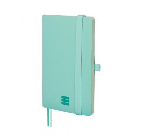 Finocam Nexo Cuaderno de Tapa Blanda - 72 Hojas - 90x150mm - Rayado Horizontal - Papel Crema de 80g/m2 - Bolsillo Interior - Portaboligrafo - Hojas Microperforadas - Color Turquesa