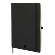 Finocam Nexo Cuaderno de Tapa Blanda - 72 Hojas - Formato B5 - 176x250mm - Rayado Horizontal - Papel Crema de 80g/m2 - Bolsillo Interior - Portaboligrafo - Hojas Microperforadas - Color Negro