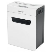 Leitz IQ Protect Premium 8X Destructora de Papel Manual Corte en Particulas P-4 - Destruye hasta 8 Hojas - Ultrasilenciosa - Papelera de 14L - Color Blanco/Gris