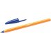Bic Cristal Original Fine Boligrafo de Bola - Punta Redonda de 0.8mm - Trazo de 0.30mm - Tinta con Base de Aceite - Cuerpo Naranja - Color Azul (20 uds)