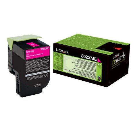 Lexmark CX510 Magenta Cartucho de Toner Original - 80C2XM0 / 80C2XME / 802XM