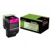 Lexmark CX510 Magenta Cartucho de Toner Original - 80C2XM0 / 80C2XME / 802XM