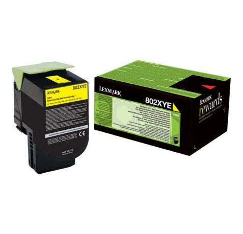 Lexmark CX510 Amarillo Cartucho de Toner Original - 80C2XY0 / 80C2XYE / 802XY