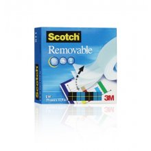 Scotch Cinta Adhesiva Invisible 19mm x 33m - Reutilizable - Transparente